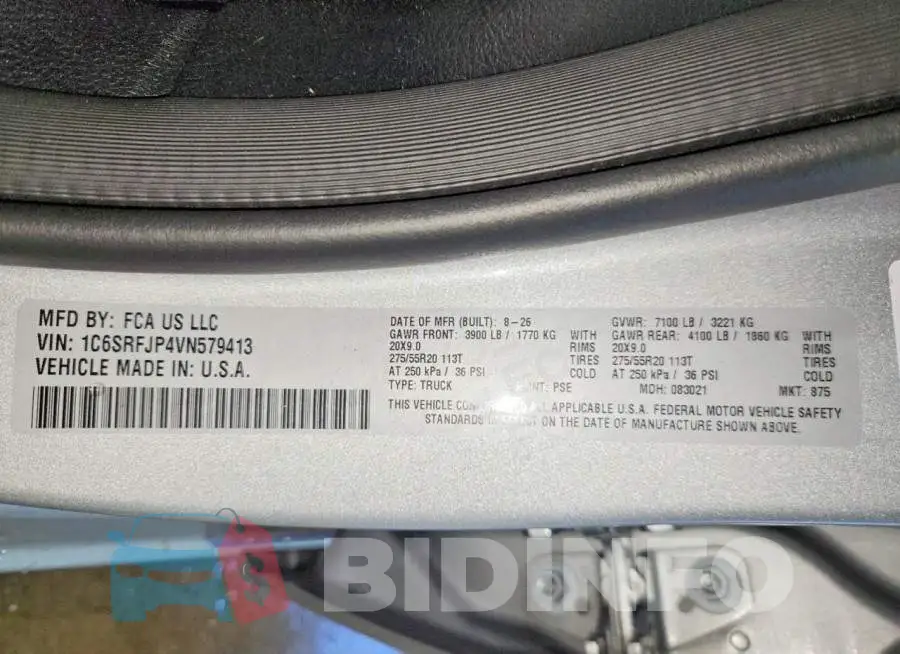 1C6SRFJP4VN579413 Photo# 12