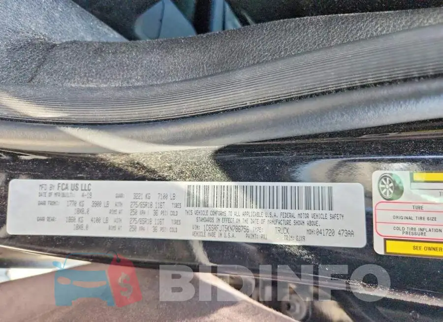 1C6SRFJT5KN786756 Photo# 12