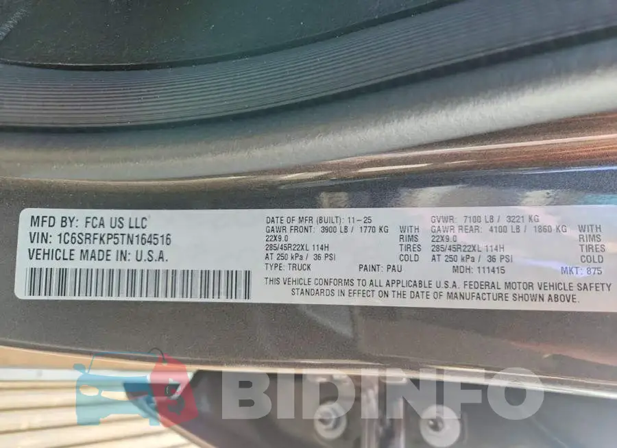 1C6SRFKP5TN164516 Photo# 12