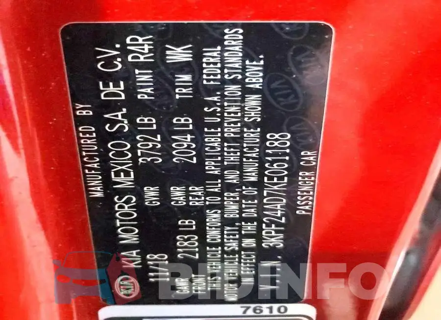 3KPF24AD7KE061188 Photo# 12