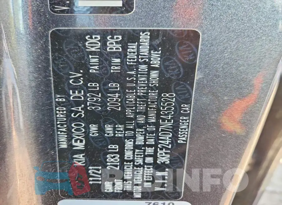 3KPF24AD7NE435528 Photo# 12