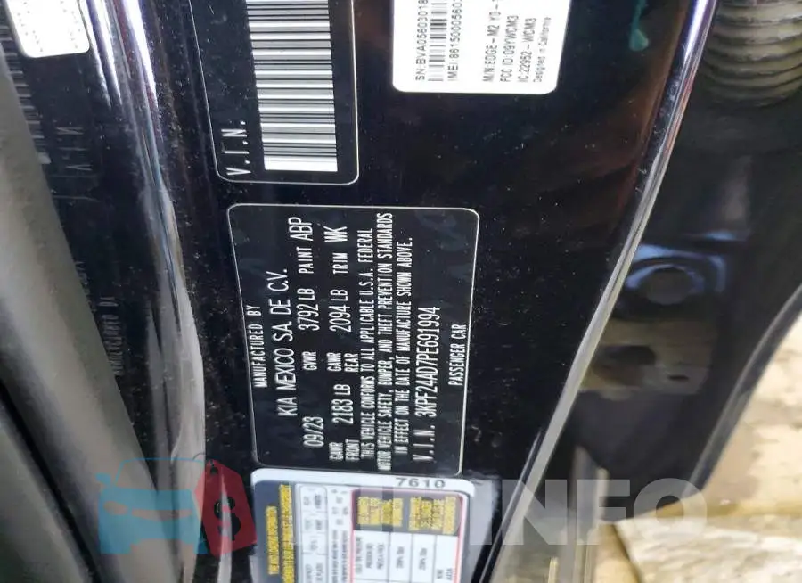 3KPF24AD7PE691994 Photo# 13