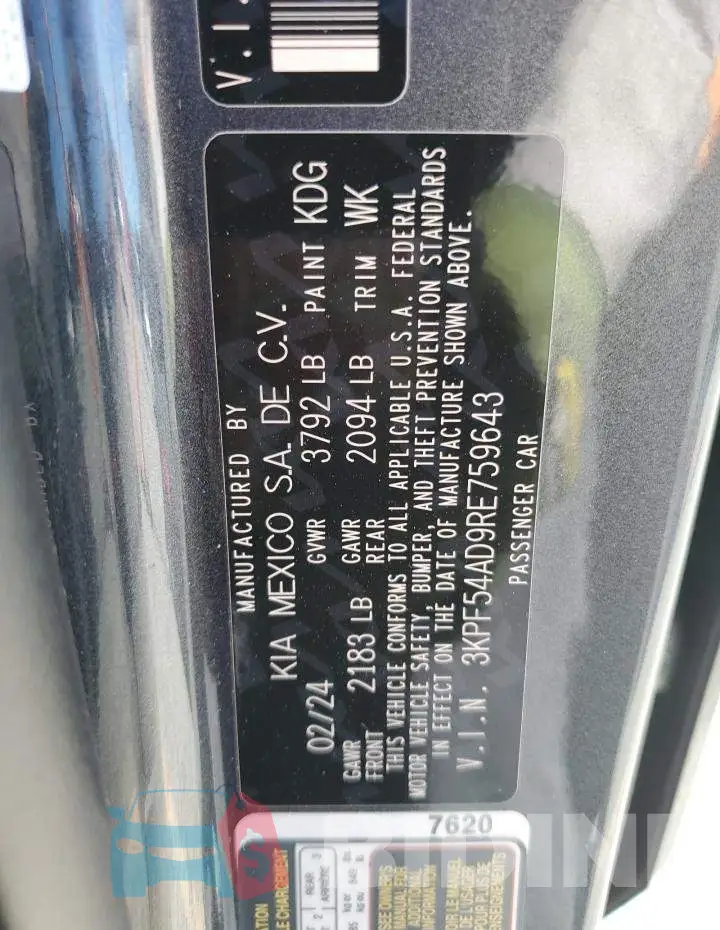 3KPF54AD9RE759643 Photo# 12