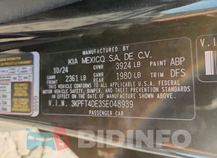 3KPFT4DE3SE048939 Photo# 12