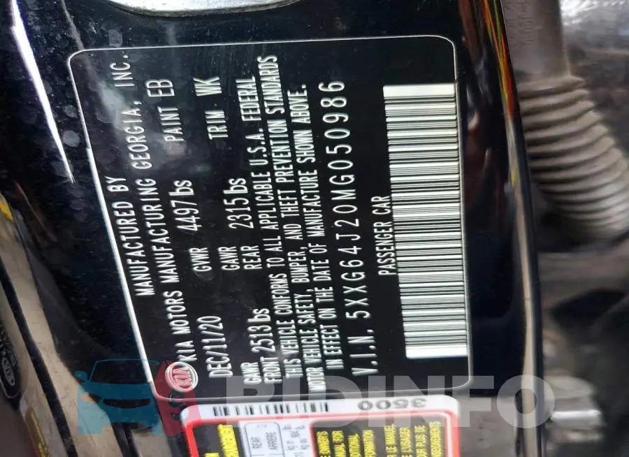 5XXG64J20MG050986 Photo# 12