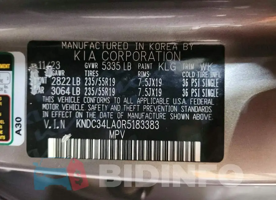 KNDC34LA0R5183383 Photo# 12