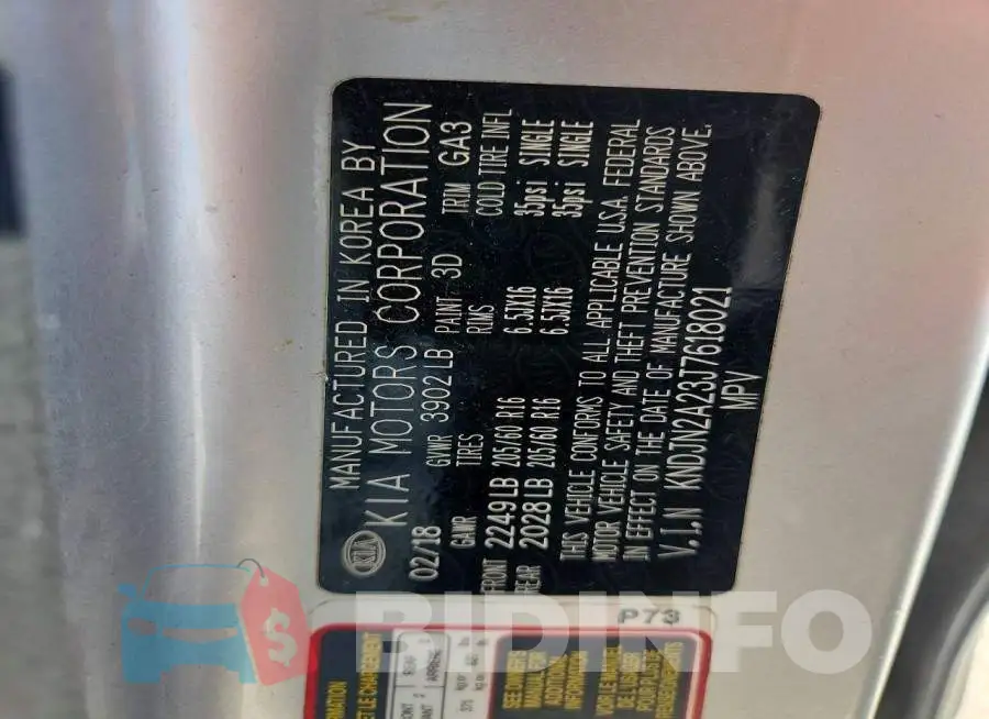 KNDJN2A23J7618021 Photo# 13