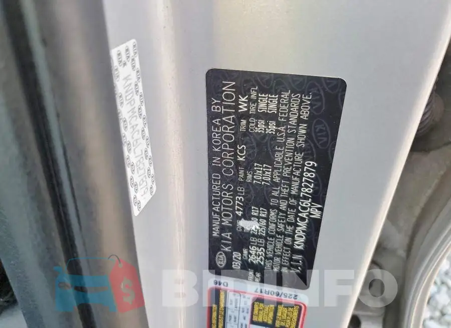KNDPMCAC6L7827879 Photo# 13