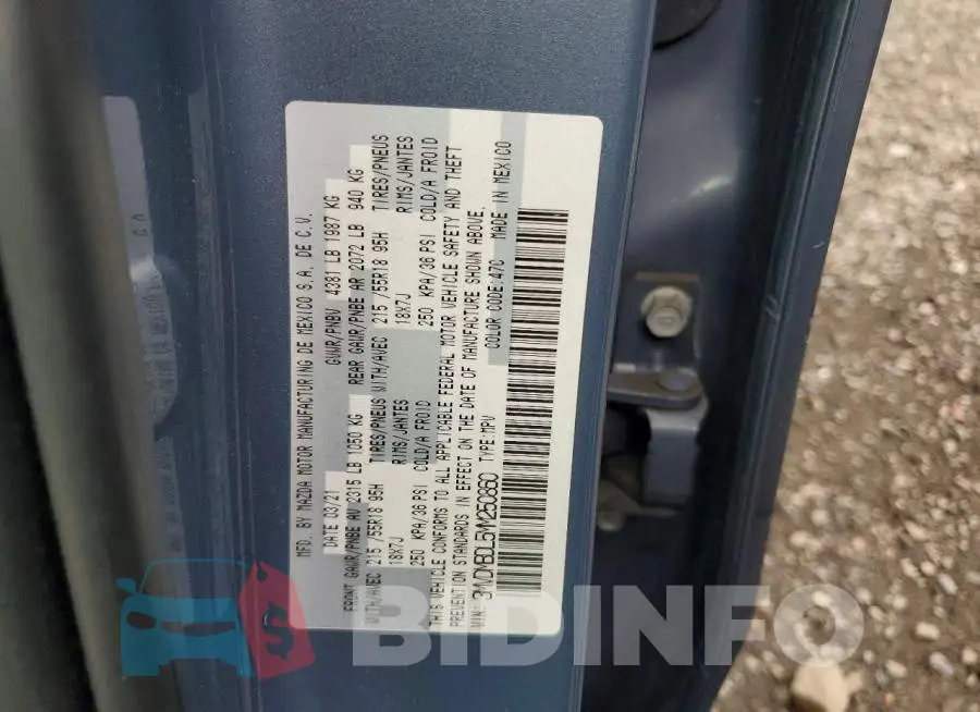 3MVDMBDL5MM250860 Photo# 13