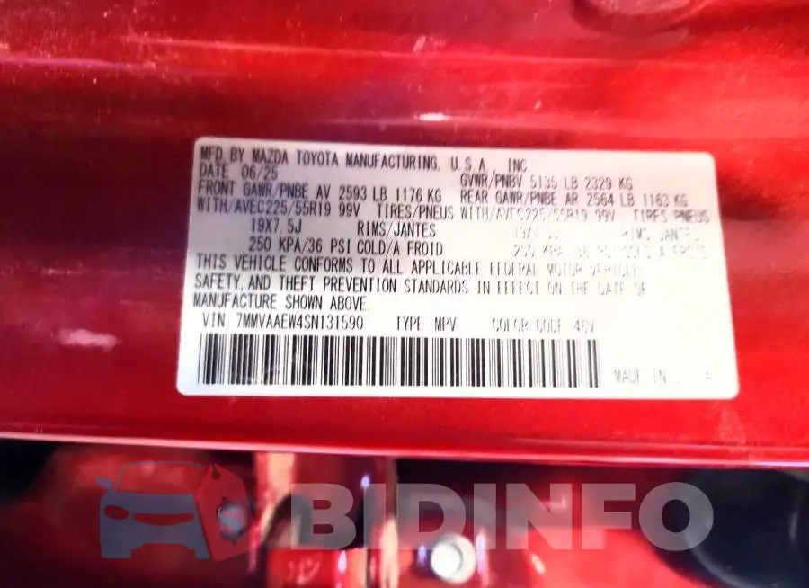 7MMVAAEW4SN131590 Photo# 13