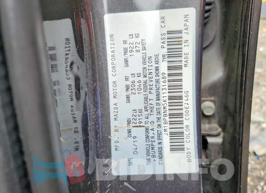 JM1BPBNM5K1131689 Photo# 12