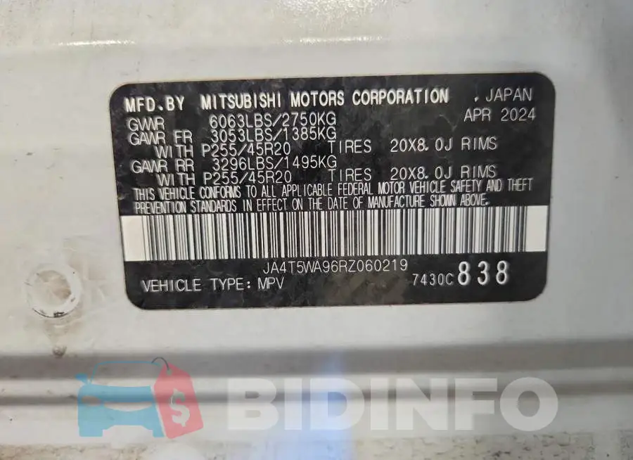 JA4T5WA96RZ060219 Photo# 14