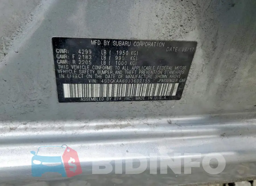 4S3GKAA60J3602155 Photo# 12