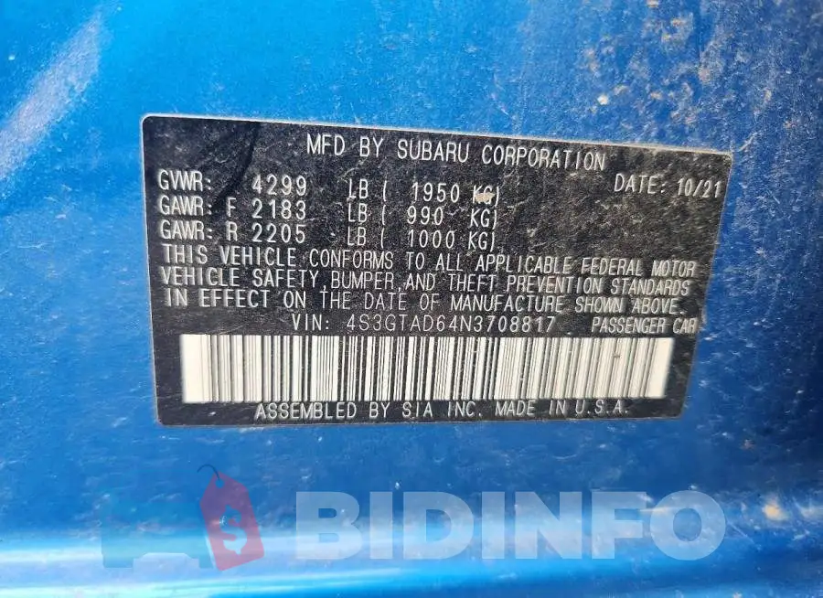 4S3GTAD64N3708817 Photo# 13