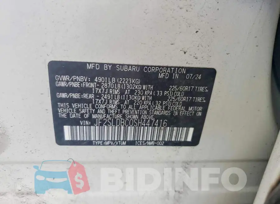JF2SLDBC0SH447416 Photo# 13