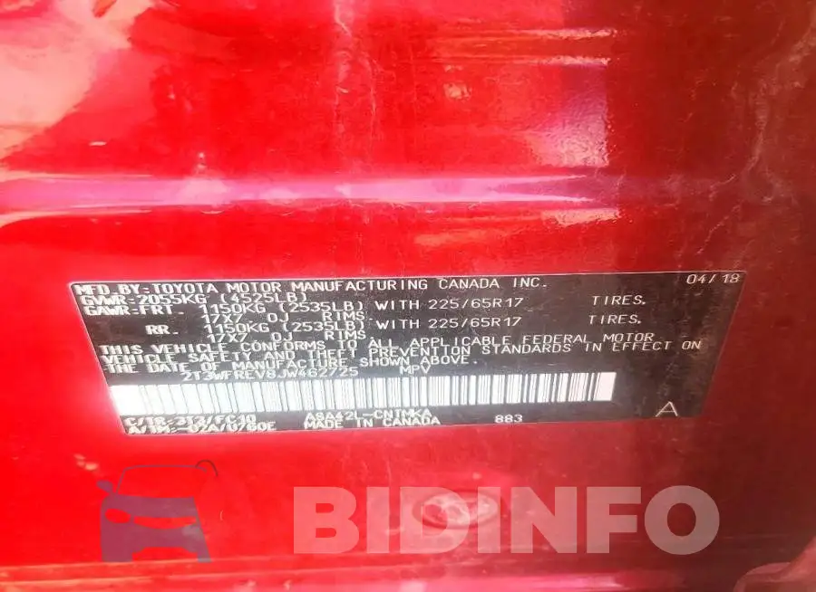 2T3WFREV8JW462725 Photo# 13