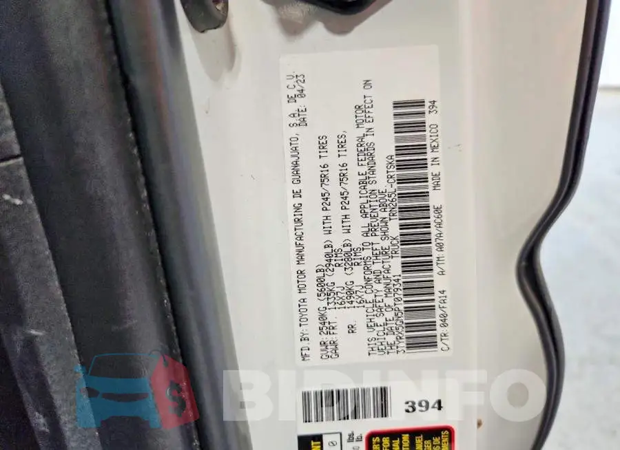 3TYRX5GN5PT079341 Photo# 12