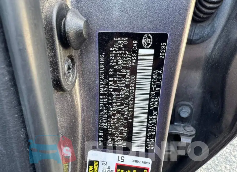 4T1B11HK7KU268200 Photo# 10