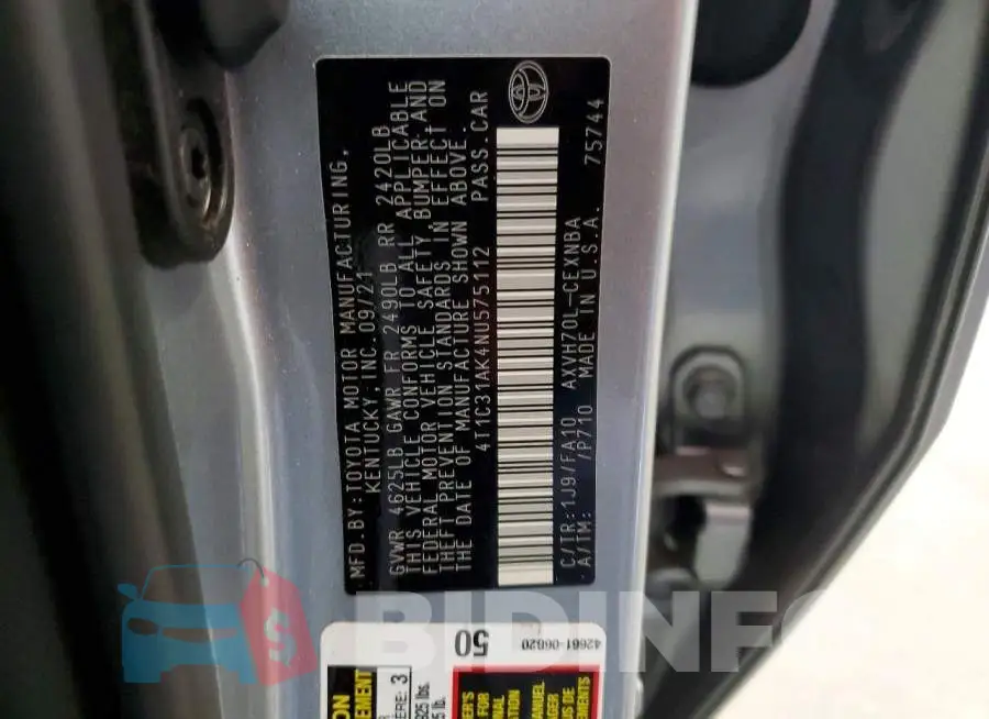 4T1C31AK4NU575112 Photo# 12