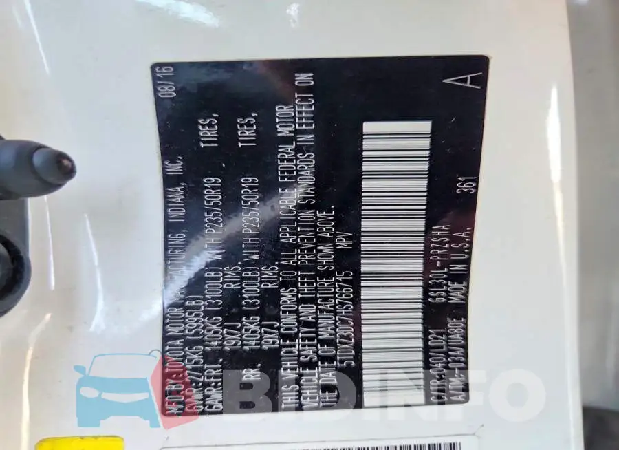 5TDXZ3DC7HS766715 Photo# 13
