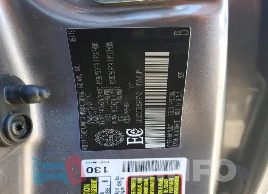5TDXZ3DC8JS949742 Photo# 13