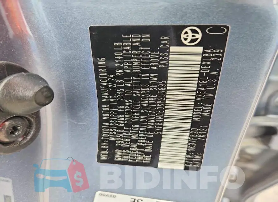 5YFB4MDE0SP255895 Photo# 12