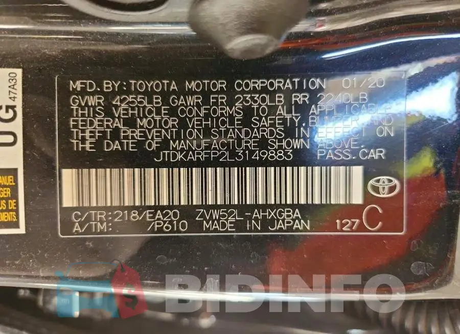 JTDKARFP2L3149883 Photo# 13