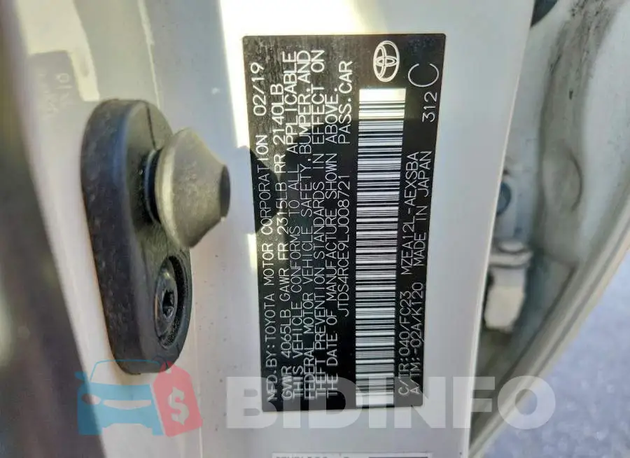 JTDS4RCE9LJ008721 Photo# 12