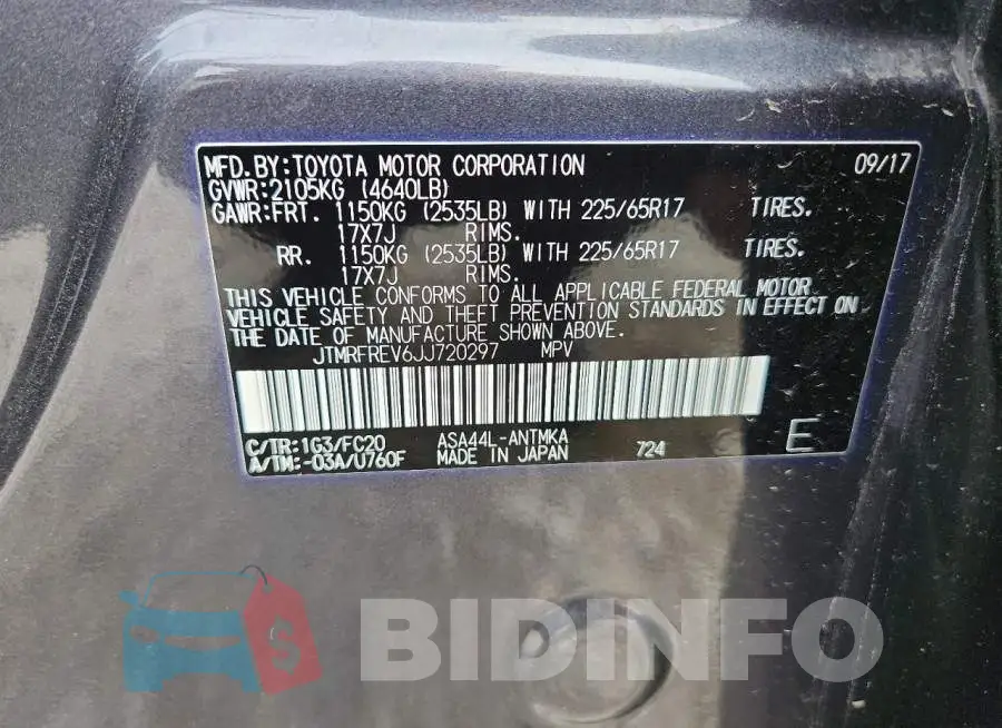 JTMRFREV6JJ720297 Photo# 12