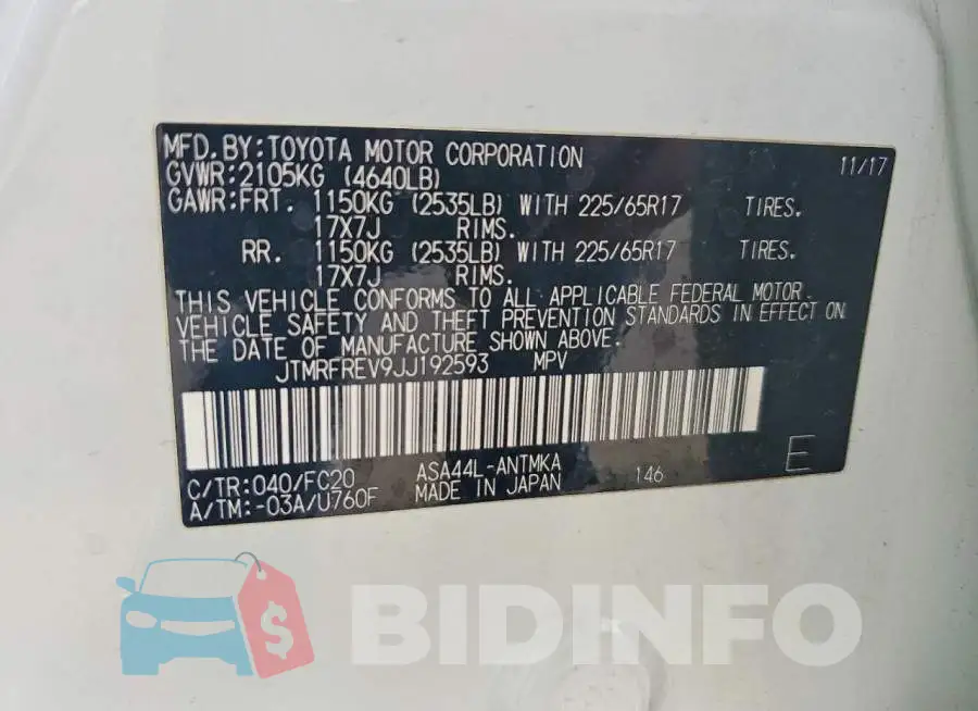 JTMRFREV9JJ192593 Photo# 13