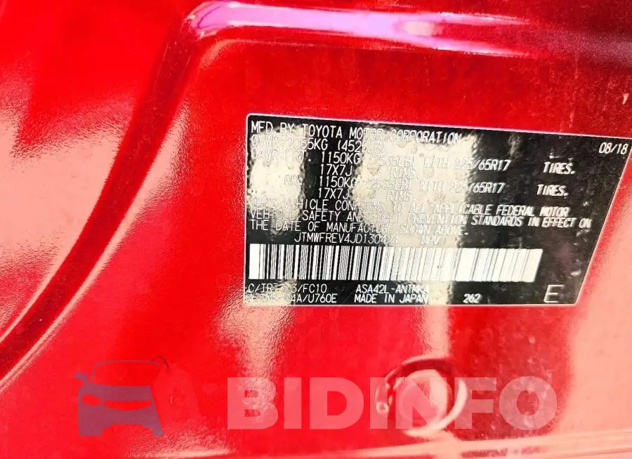 JTMWFREV4JD130424 Photo# 13