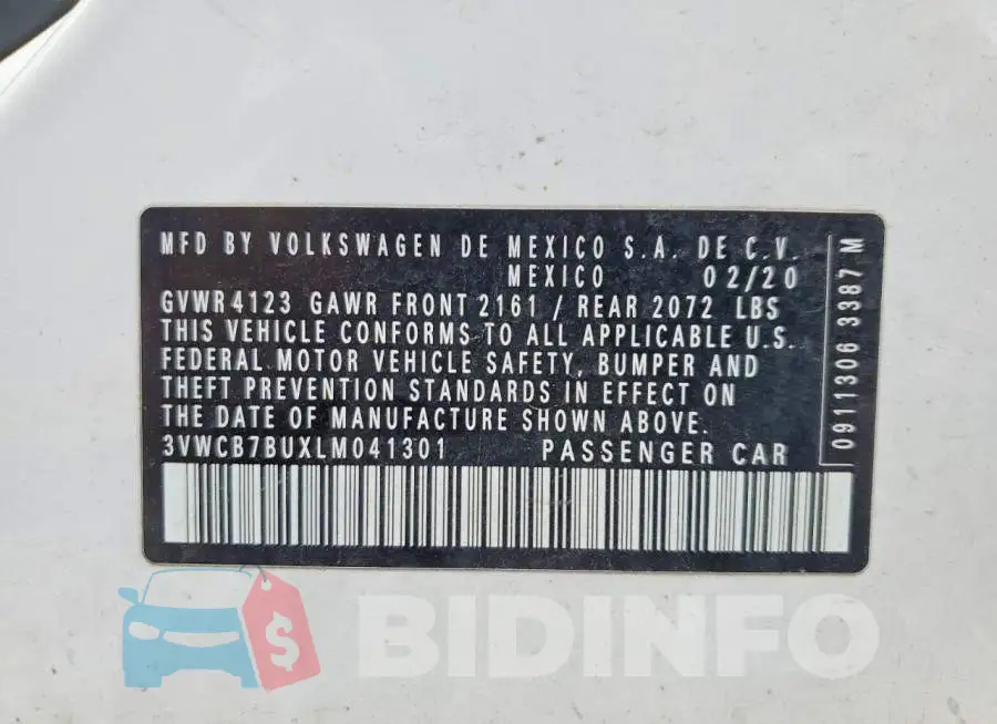 3VWCB7BUXLM041301 Photo# 12