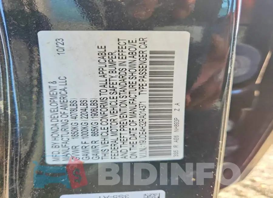 19UDE4H32RA014371 Photo# 12
