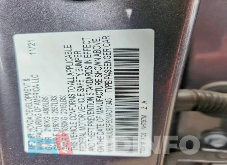 19UUB5F50MA017345 Photo# 13