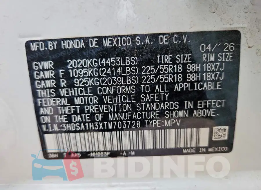 3HDSA1H3XTM703728 Photo# 13