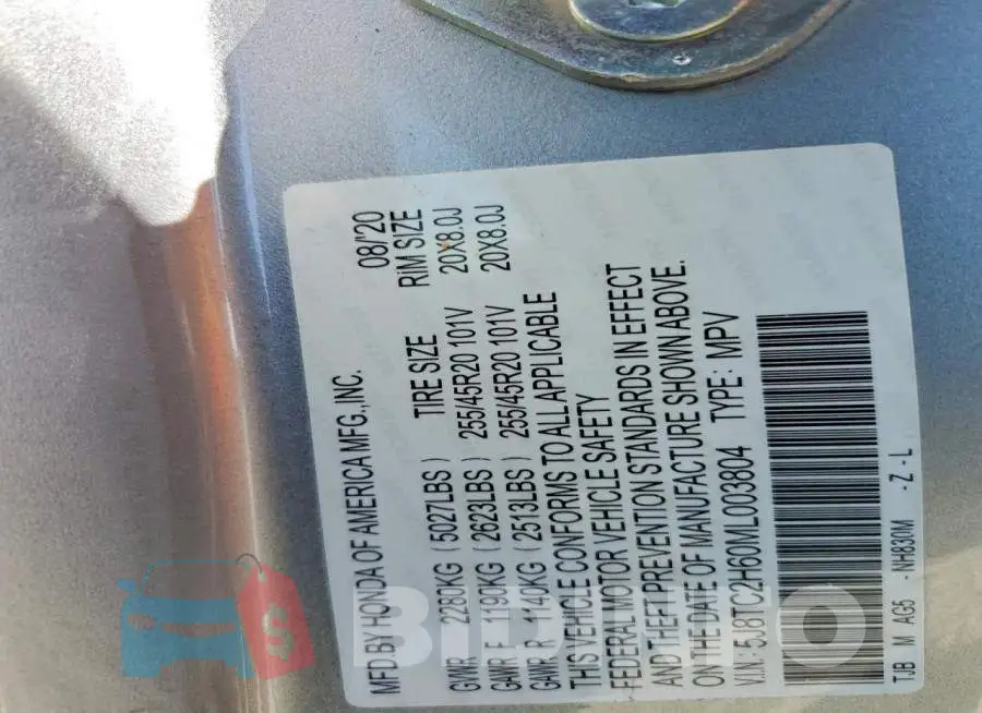 5J8TC2H60ML003804 Photo# 13