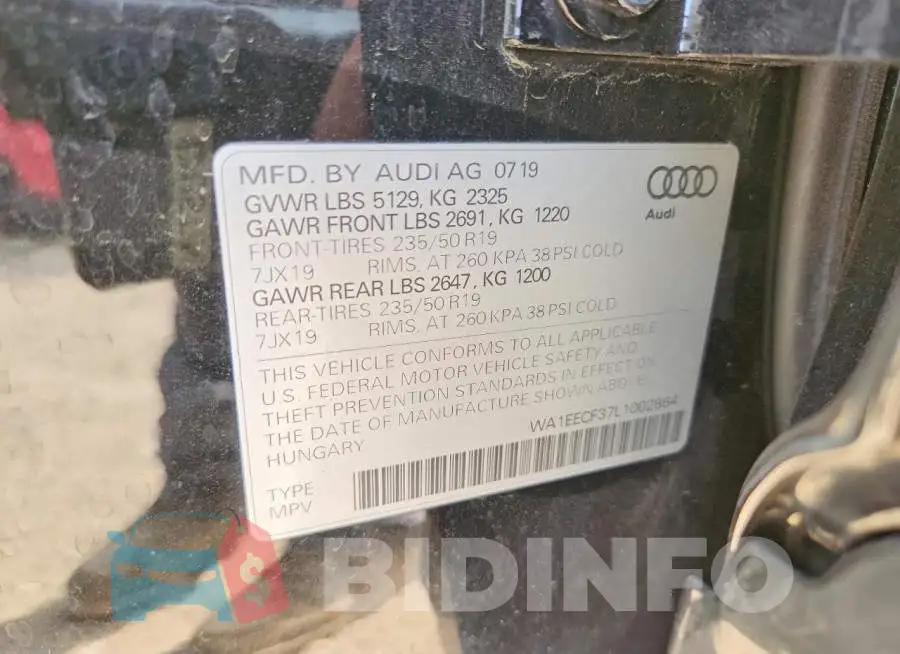 WA1EECF37L1002864 Photo# 12