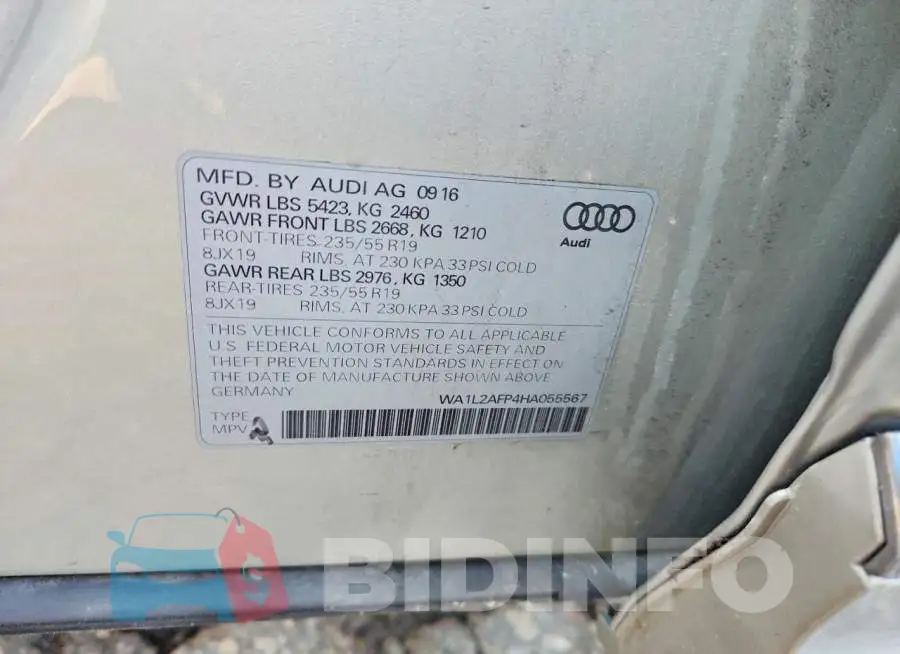WA1L2AFP4HA055567 Photo# 13