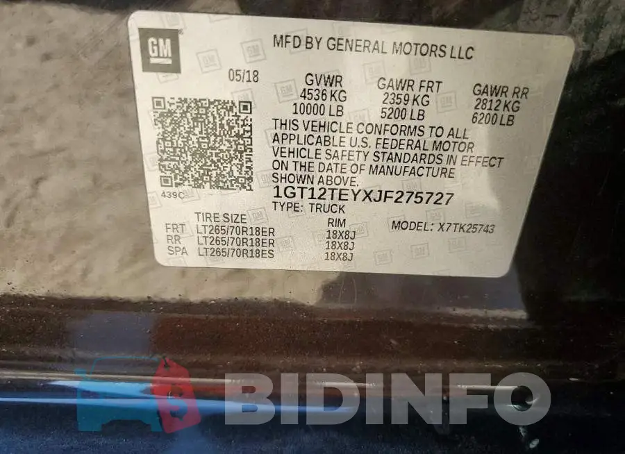 1GT12TEYXJF275727 Photo# 13