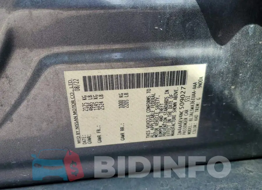 1N4AA6EV4NC509027 Photo# 13