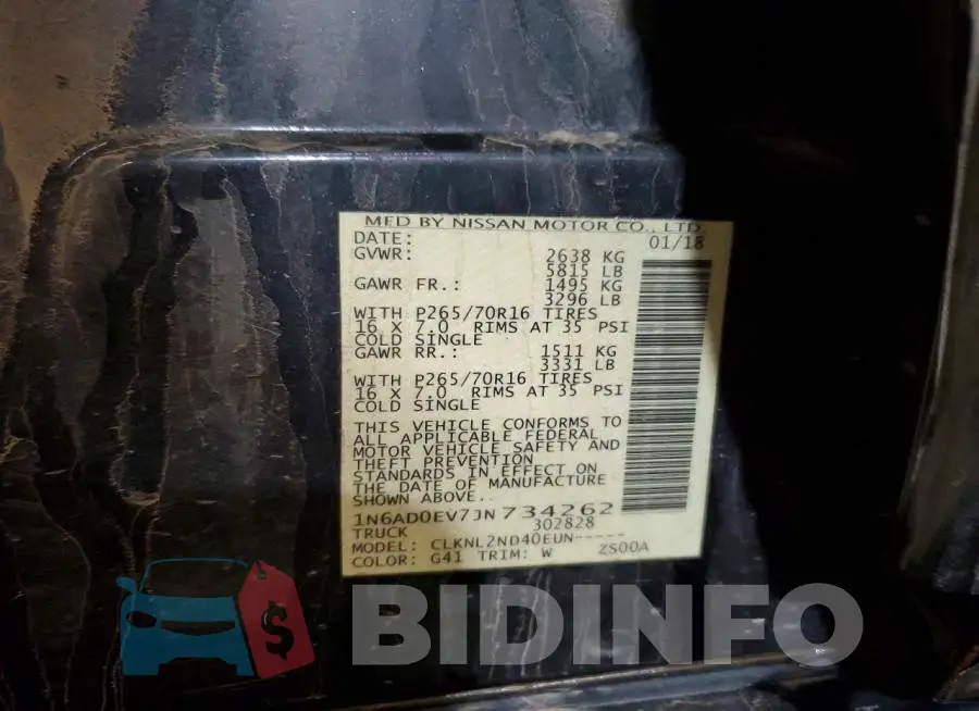 1N6AD0EV7JN734262 Photo# 13