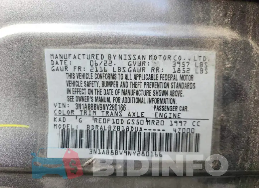 3N1AB8BV9NY280166 Photo# 13