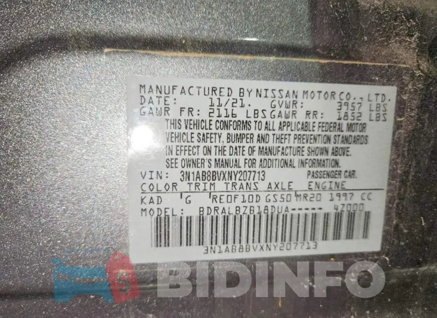 3N1AB8BVXNY207713 Photo# 12