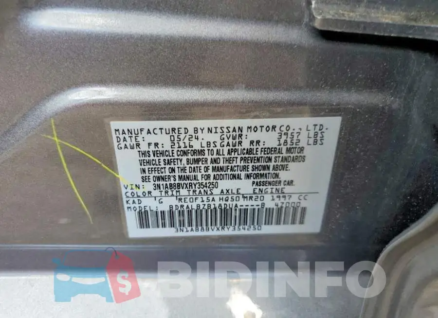 3N1AB8BVXRY354250 Photo# 12