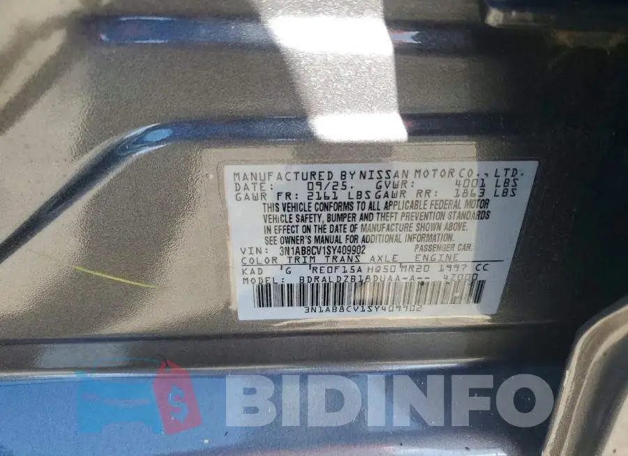 3N1AB8CV1SY409902 Photo# 13