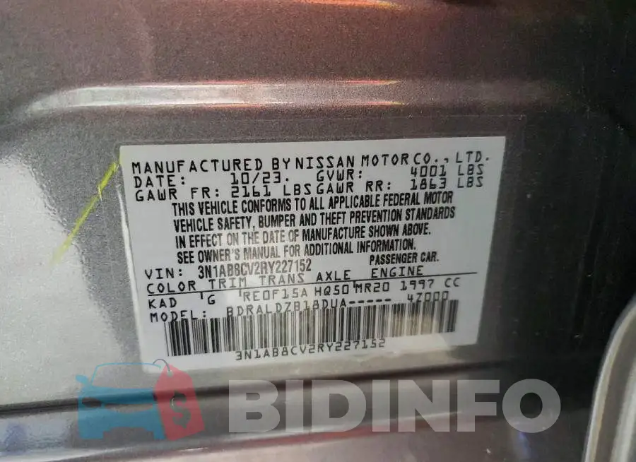3N1AB8CV2RY227152 Photo# 12