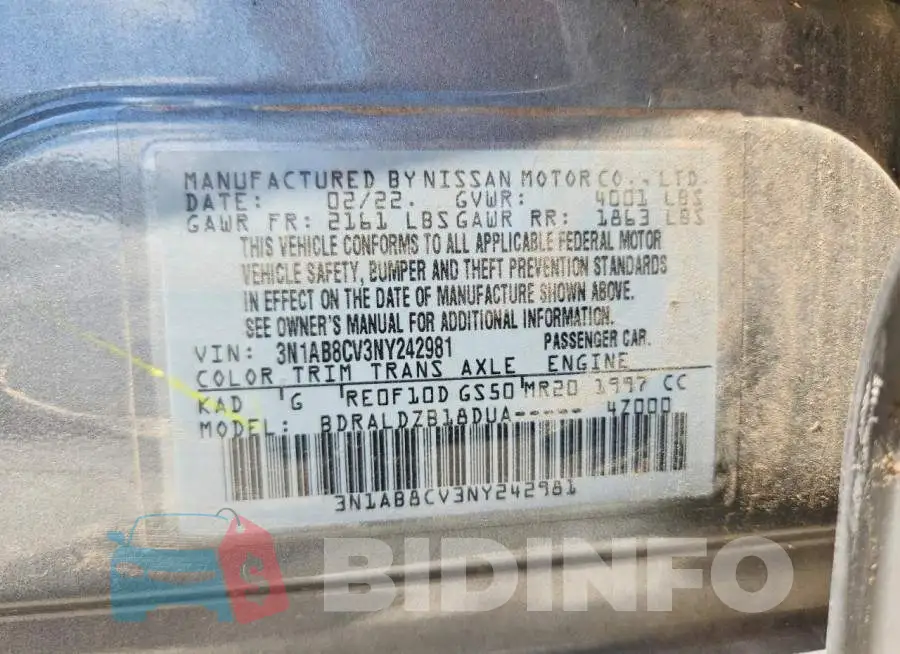 3N1AB8CV3NY242981 Photo# 12