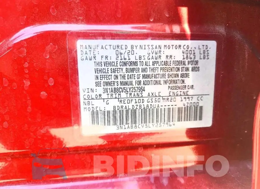 3N1AB8CV5LY257964 Photo# 12