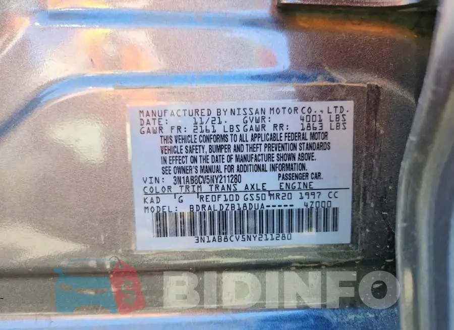 3N1AB8CV5NY211280 Photo# 12