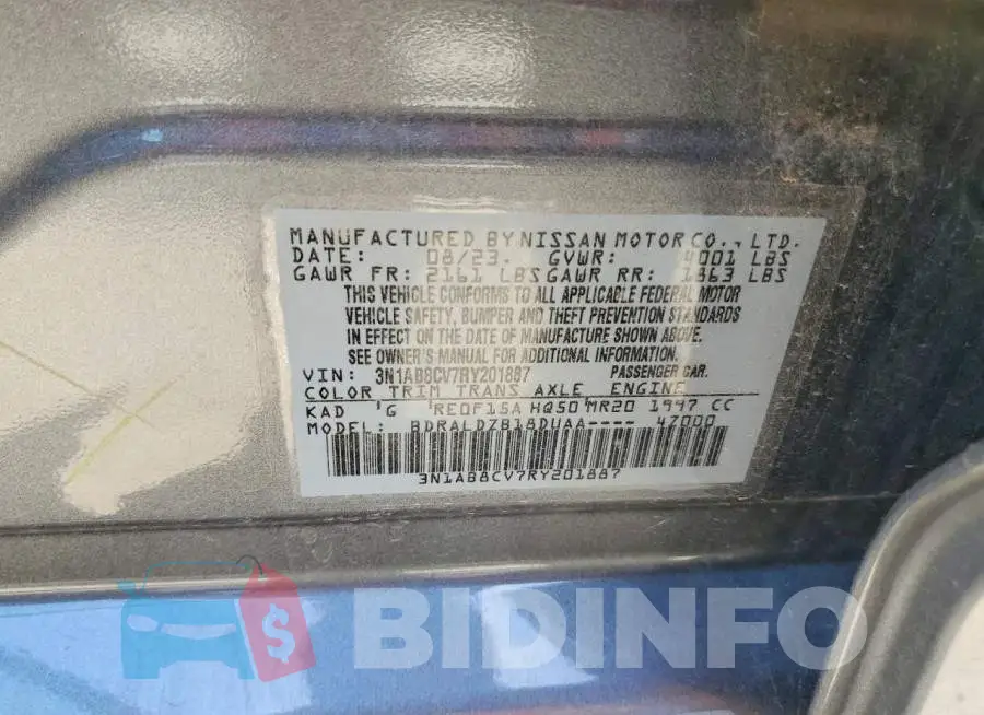3N1AB8CV7RY201887 Photo# 12